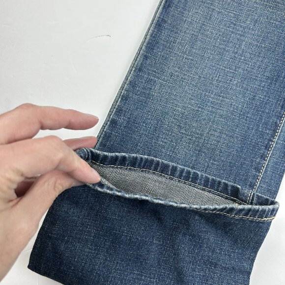 NEW Levis Jeans Womens Blue 505 Straight Leg Mid Rise Stretch Denim Sz 4M/27 - Picture 4 of 16